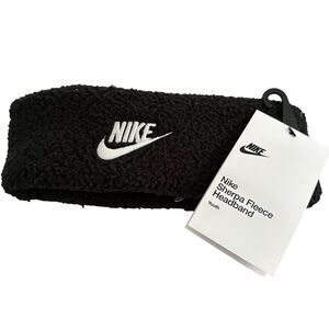 Nike Sherpa Fleece Headband Youth Unisex Black NEW OSFA
